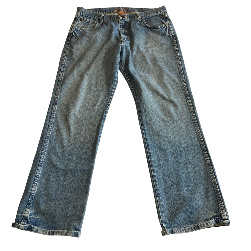 Wrangler Jeans 36x34 (Fits 36x31.5) Cowboy Cut Bootcut Medium Wash WRT20TW Rodeo